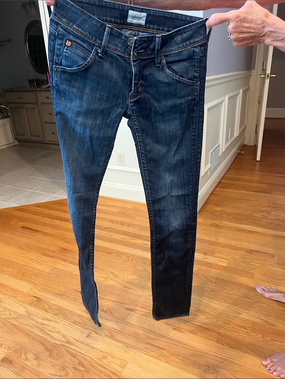 Hudson Mid-Rise Dark Blue Women’s Jeans